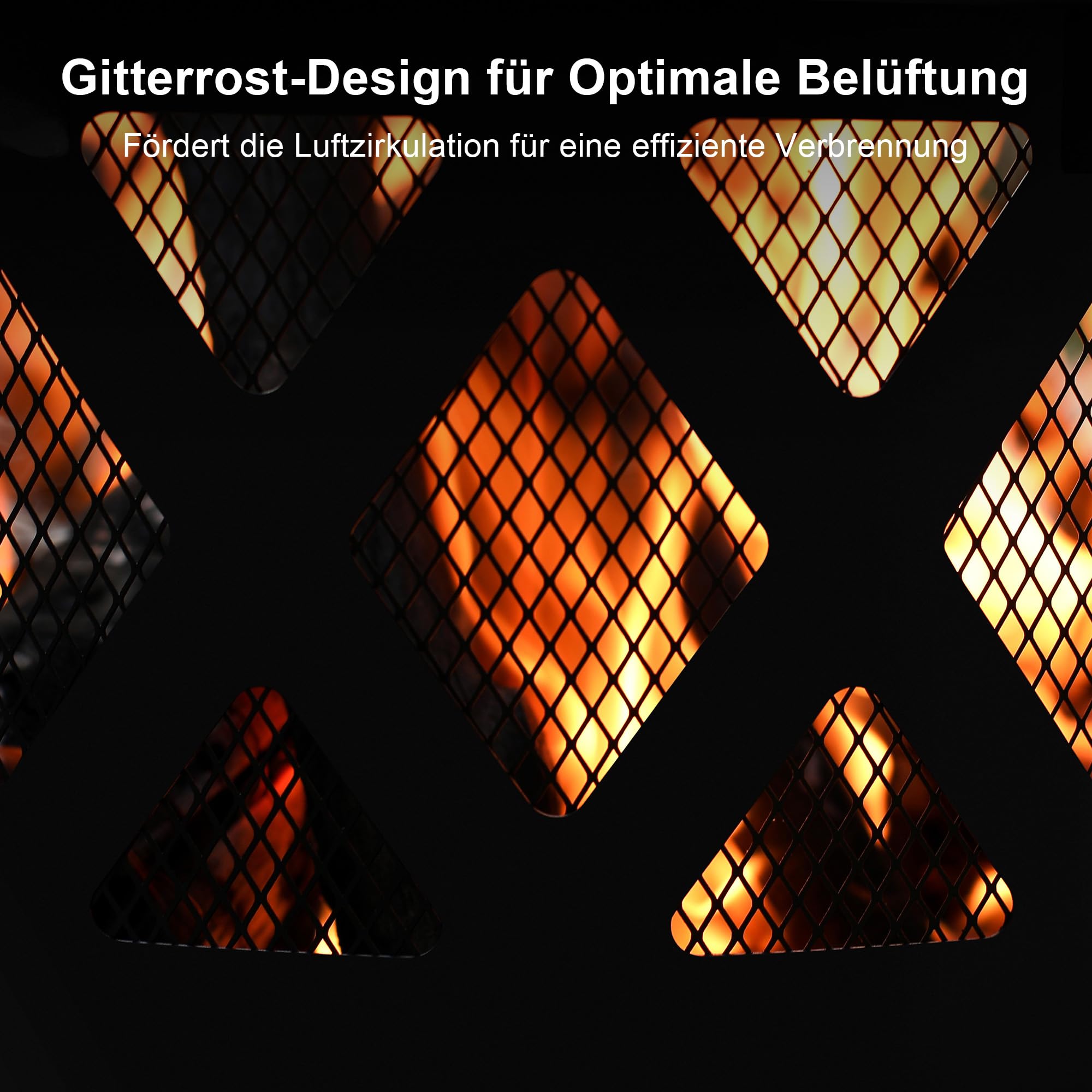 BALI OUTDOORS Feuerstelle mit Schürhaken, 81,3 cm, Feuerschale für draußen, Holzfeuerschale für draußen mit Grill