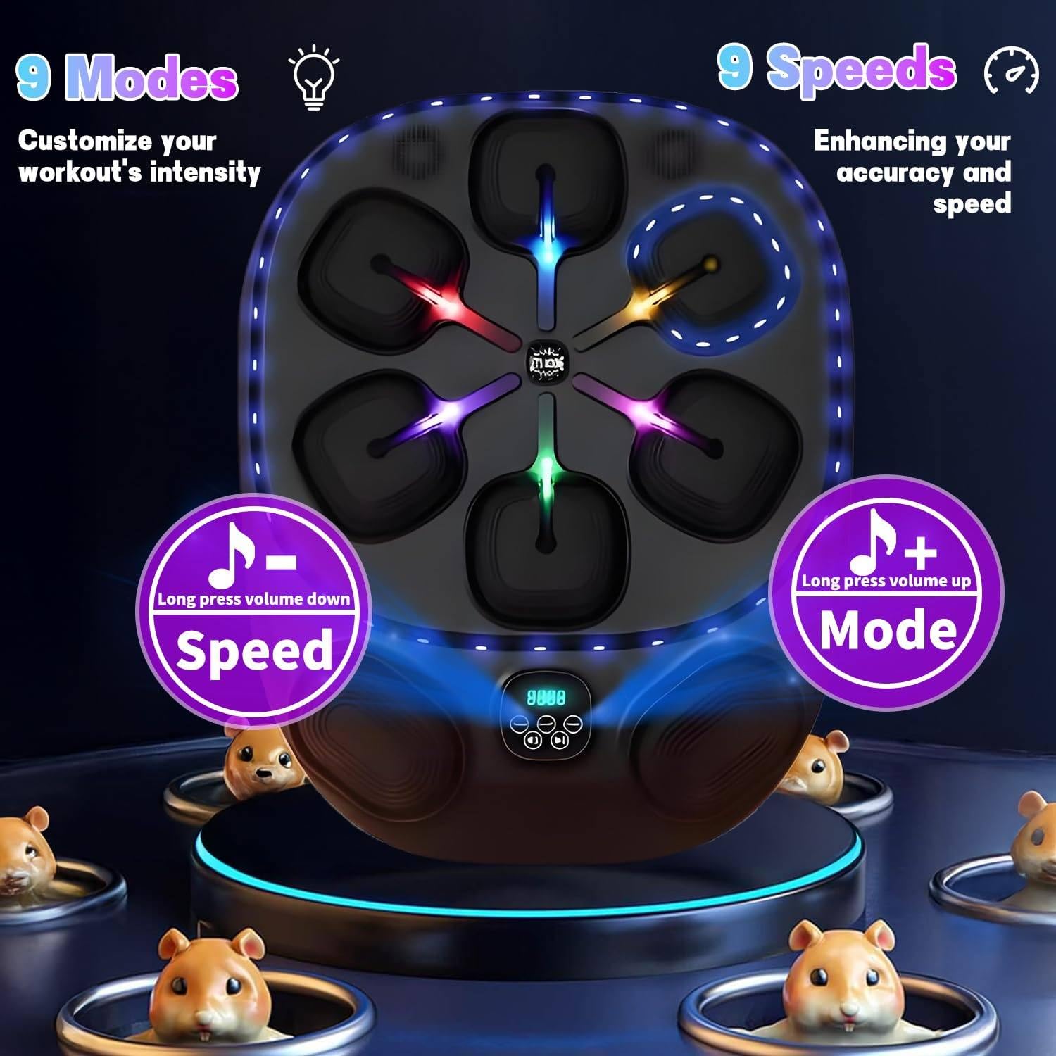 Music Boxing Machine Pro 2025-24'' x 19'' Interactive Punching Bag