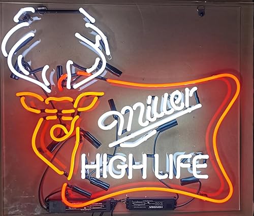 Miniatura 8 de Letreros de neón para bar de cerveza, club, comedor, hamburguesa, decoración de cristal, para hombre, cueva, garaje, habitación, 24 x 20 pulgadas