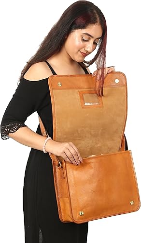 Miniatura 4 de URBAN LEATHER Laptop Shoulder Messenger Bag - Vintage Brown Handmade Satchel Briefcase Bag for Men