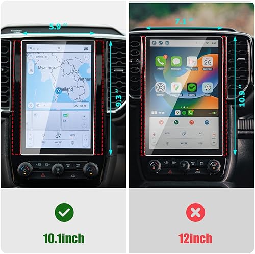 Miniatura 2 de INTGET Protector de pantalla de 10.1 pulgadas para Ford Ranger, accesorios 2024, vidrio templado, navegación GPS, radio, protector XLXLTLariatRaptor