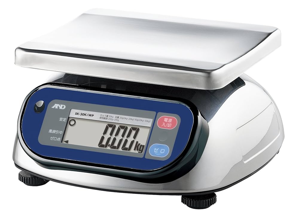 A&D 防水・防塵デジタルはかり SK-30KiWP 30㎏ はかり 計り Amazon | A&D 取引証明用 防塵・防水デジタルはかり SK-30KiWP