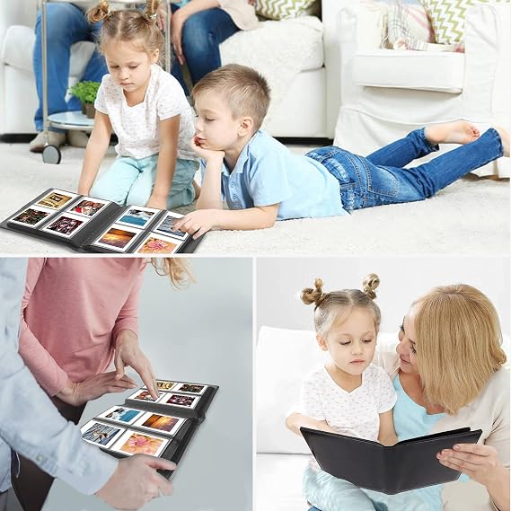 288 Pockets Photo Album for Fujifilm Instax Square Film - Extra Large Storage Capacity for SQ1 SQ6 SQ10 SQ20 Cameras & SP-3 Printer Premium Protective Picture Holder Organizer, Black