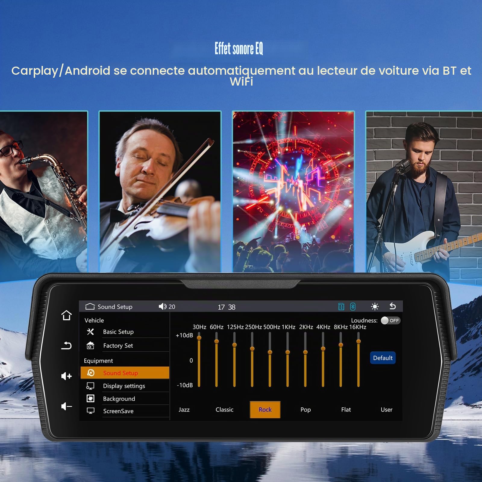 【2025 Nouveau】 CAMECHO Écran sans Fil Carplay Moto 6.86 Pouces avec caméra arrière AHD × 2, navigateur de Voiture avec CarPlay sans Fil Android Auto Lien Miroir Bluetooth IP67 étanche 12V