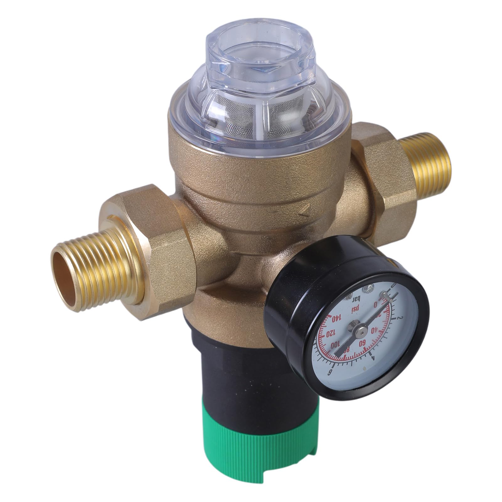 Shyyoulqe Dn15 Pressure Regulator Replacement Filter Valves / Dn20 Pressure Reducing Valves Regulator With Gauge And Screen Filter For Drinking Water