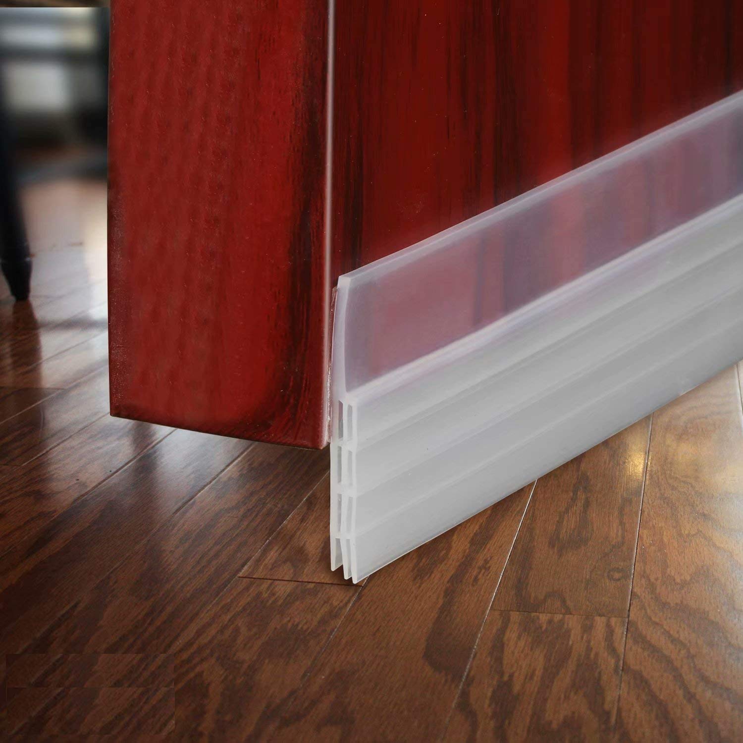 Breewell Door sealing strip for home, Air Gap Silicone Shield Waterproof Weather-Strip Self-Adhesive Window/Door Tape for Seal, Cockroach Insect Bugs Stopper |1 meter Transparent 3
