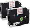 Label KINGDOM Label Compatible with Brother P Touch TZe-B31 Black on Orange Fluoresent Label Maker Tape for PTH110 PTD600 PTD400AD Ptouch Cube, 12mm 0.47 Inch x 26.2 Feet 8m, 2-Pack