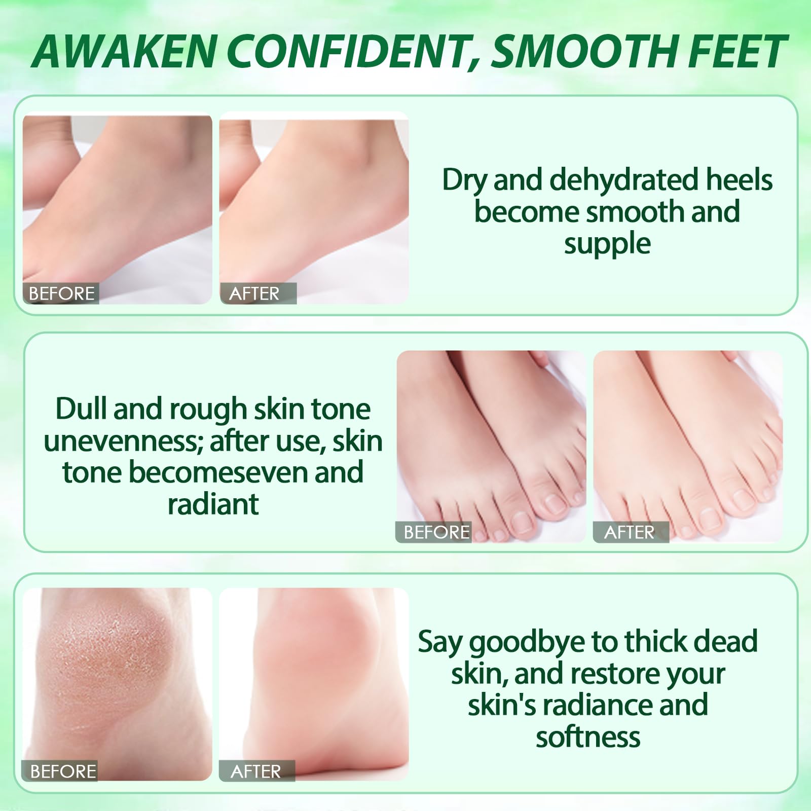2 Paia Maschera Piedi Esfoliante, Maschera Peeling Piedi, Foot Peel Mask, Calzini Pedicure Peel Off, Rimozione Della Pelle Morta e Calli, Cura e Scrub Piedis, Effetto Idratante(Aloe Vera)