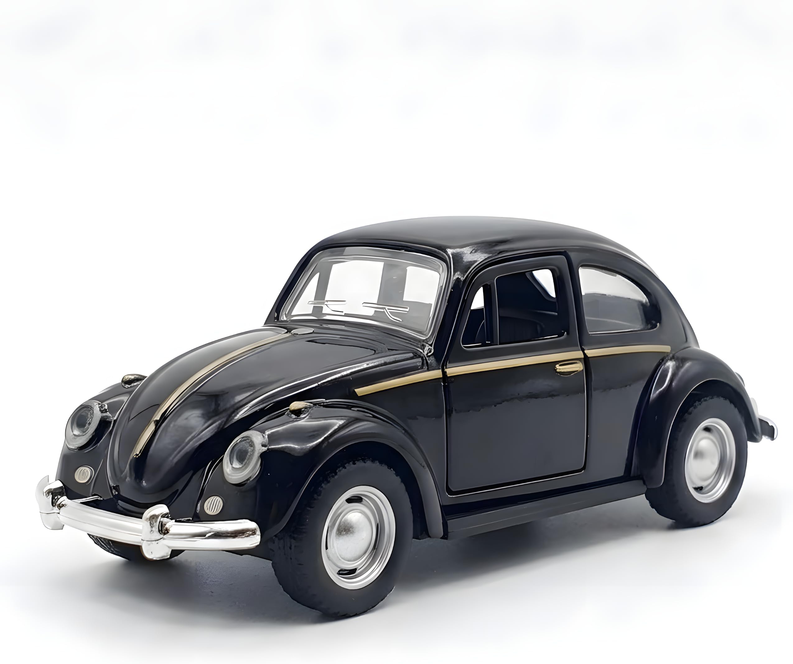 Collectable Diecast 1967 Volkswagen Beetle W/Decals, Black - 5057Df - 1/32 Scale Diecast Model Toy Car