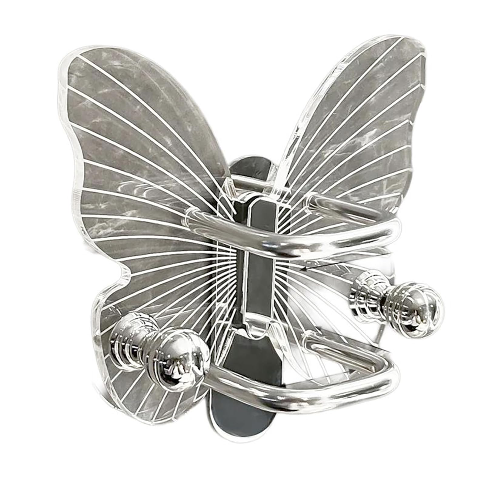 HDOYTXXM Clear Sturdy Acrylic Butterfly Wall Hook Stylish Hairbrush Organizers for Home Decoration and Storage Solution Acrylic Comb Shelf