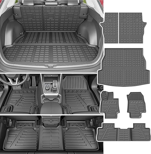 Miniatura 7 de Xipoo Tapete de carga compatible con Toyota RAV4 2019-2023, protector de asiento trasero de repuesto para accesorios Toyota RAV4 2019-2023 (se