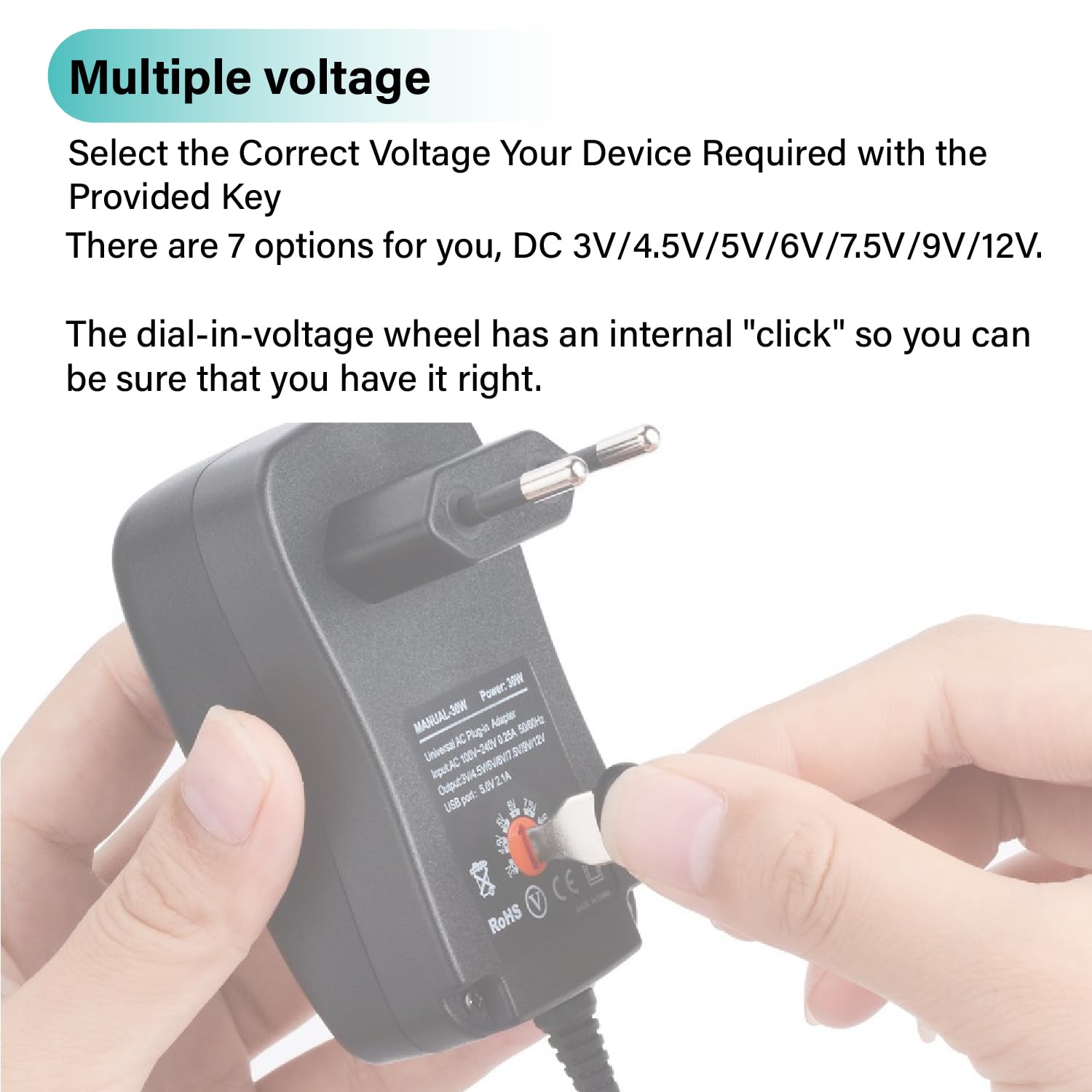 Caricabatterie Per Elettronica Di Consumo AC/DC 3V-12V Con 8 Punte - Foto 5