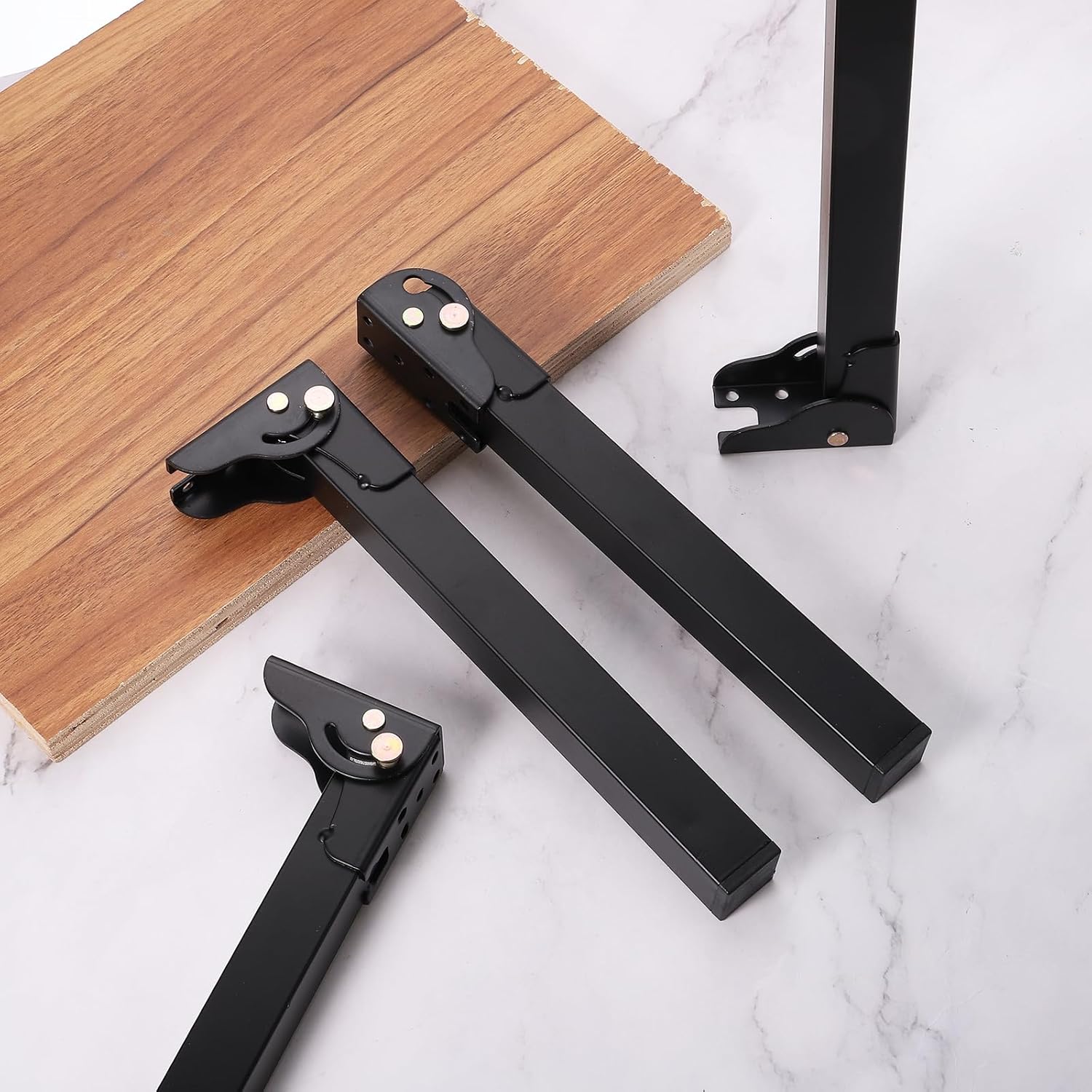 uxcell 4 Pcs Metal Folding Table Legs, Height 19.69 Inch / 500 mm Foldable Coffee Table Leg for Cupboard Cabinet Furniture Feet Home Decor