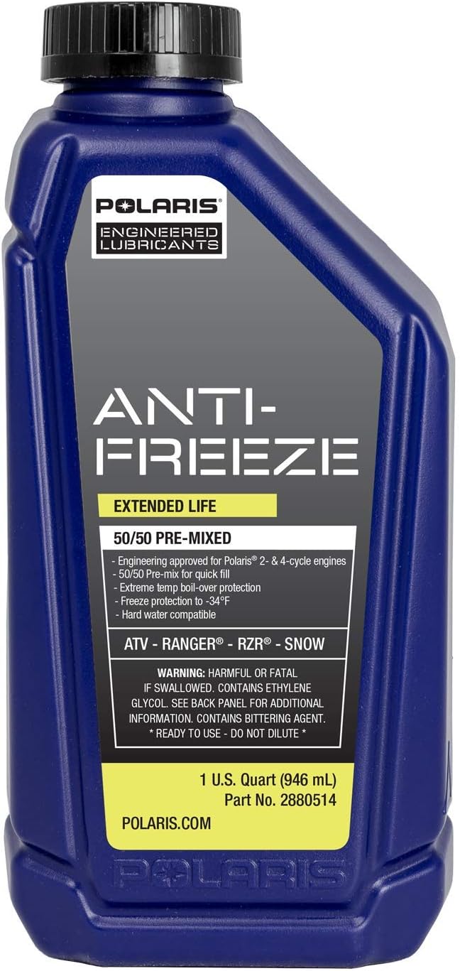 Polaris 50/50 Premix Extended Life Antifreeze, Snowmobiles and ORV
