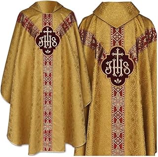 Vestment Gold - Semi Gothic style Chasuble with a matching stole