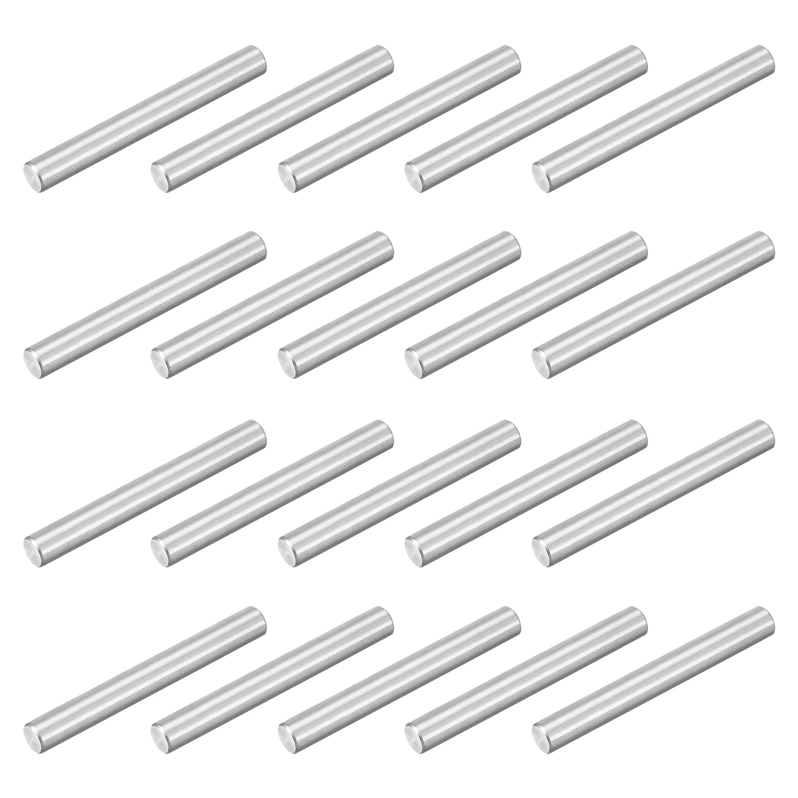 sourcing map 40Pcs M5x40mm 304 Stainless Steel Dowel Pin, Cylindrical Shelf Support Peg Pin Parallel Pin Fastener for Mechanical Manufacturing, Industry, Furniture Installation, Silver