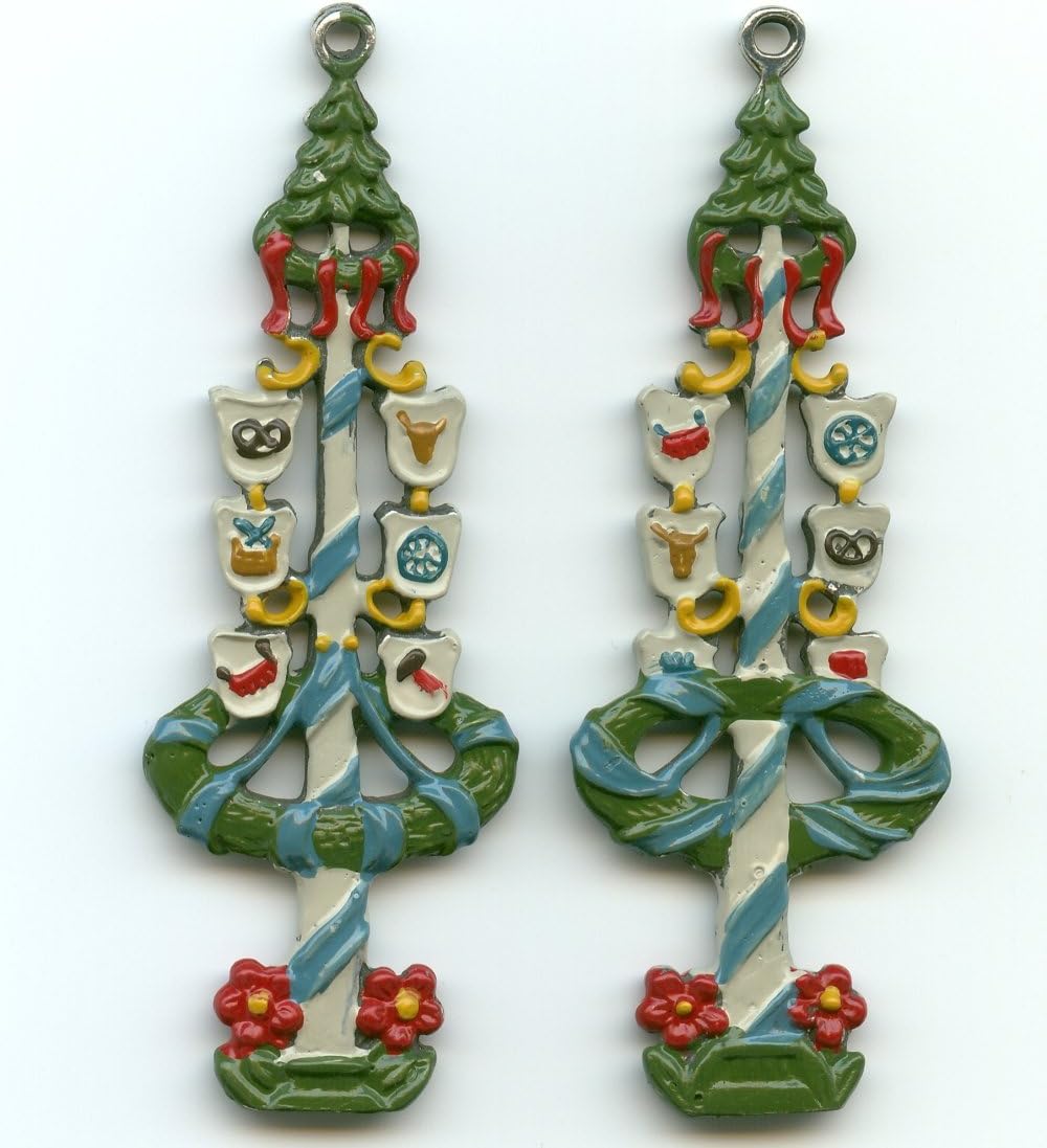 May Pole - German Pewter Christmas Ornament