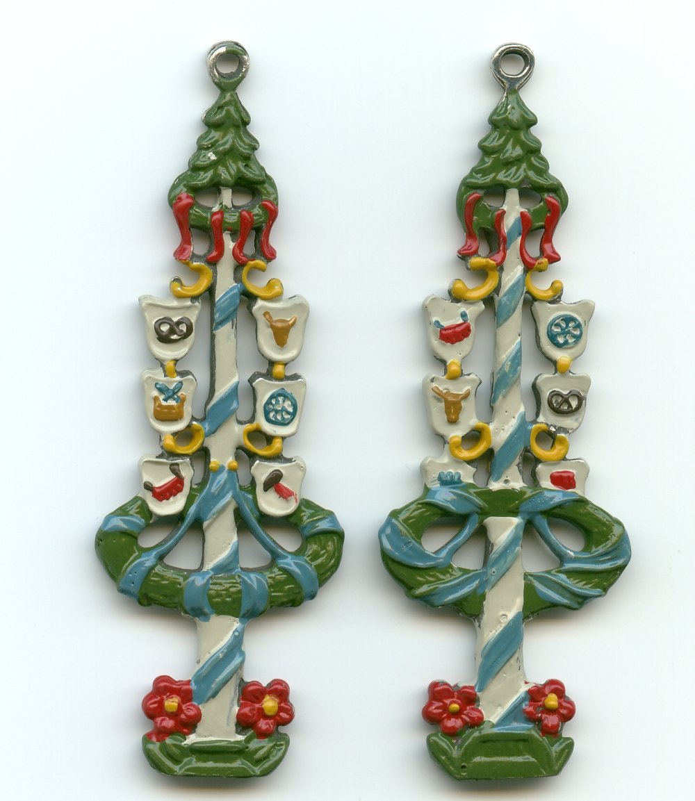 May Pole - German Pewter Christmas Ornament