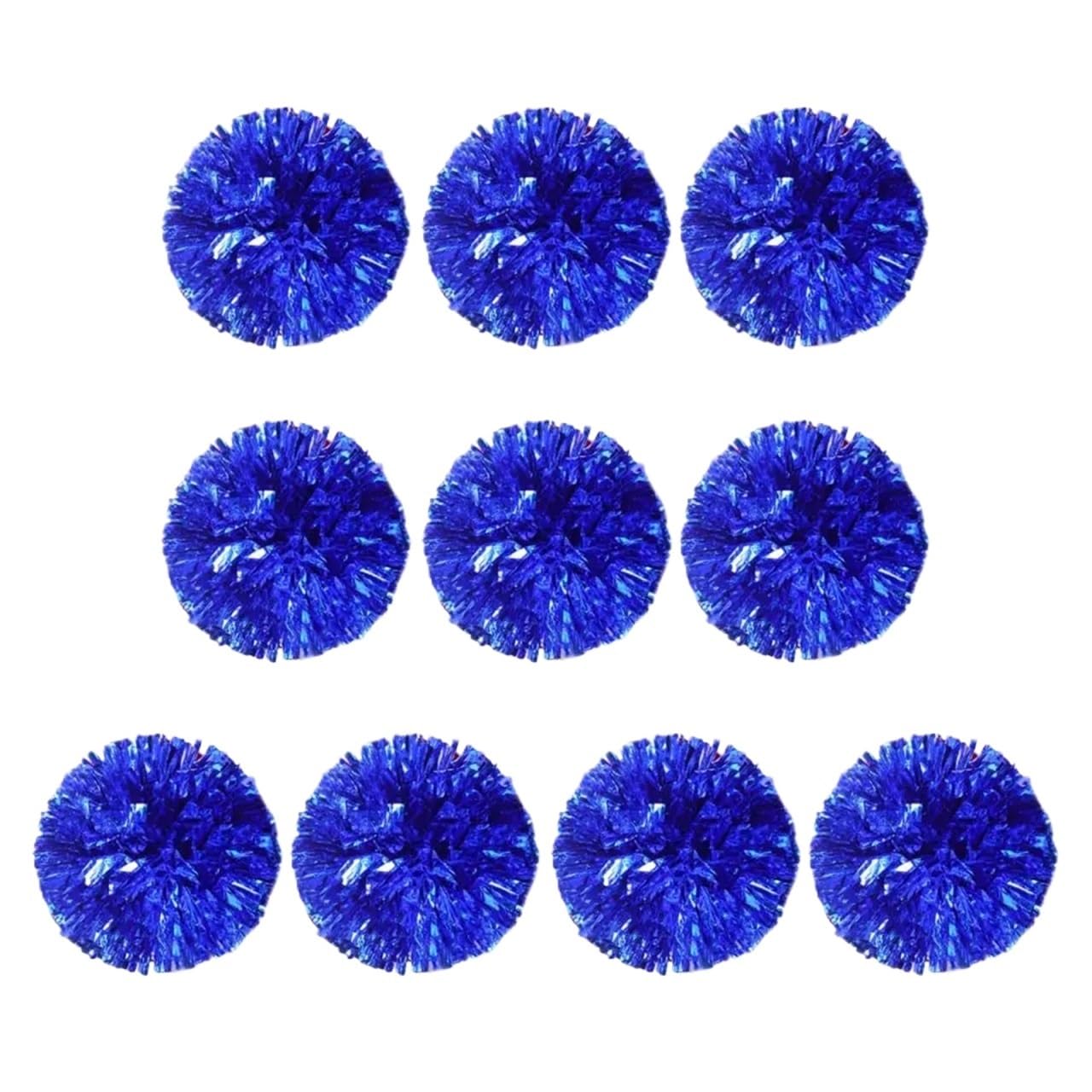 Lot de 10 pompons pom-pom girl avec anneau, accessoires , en plastique léger, for sports d'équipe, for fête pour Matchs de Sport