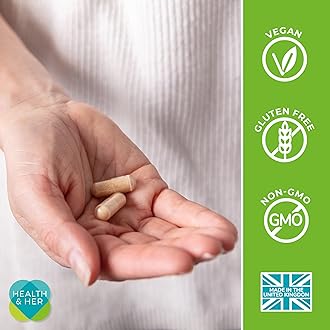 Health and Her & Menopause Multi-Nutrient Support - for Wellbeing During Menopause - 1 Month Supply of Menopause Supplements - 60 Tablets - Vegan