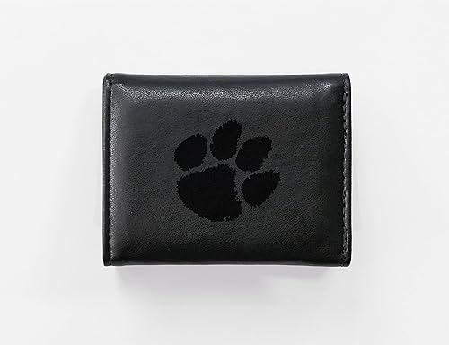 Vista 208 de Rico Industries NCAA - Cartera triple grabada con láser y tres pliegues grabada con láser, accesorio para hombre Negro