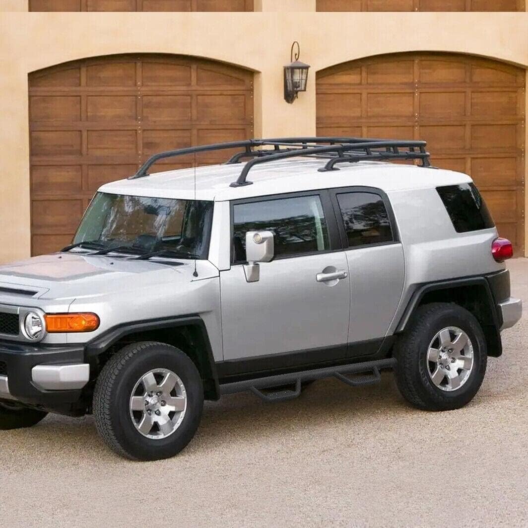 SMANOW Running Boards Step Bars Compatible with 2007-2014 Toyota FJ Cruiser SUV. Black Side Steps Step Bars Rock Sliders.Truck Running Boards Made with Carbon Steel.