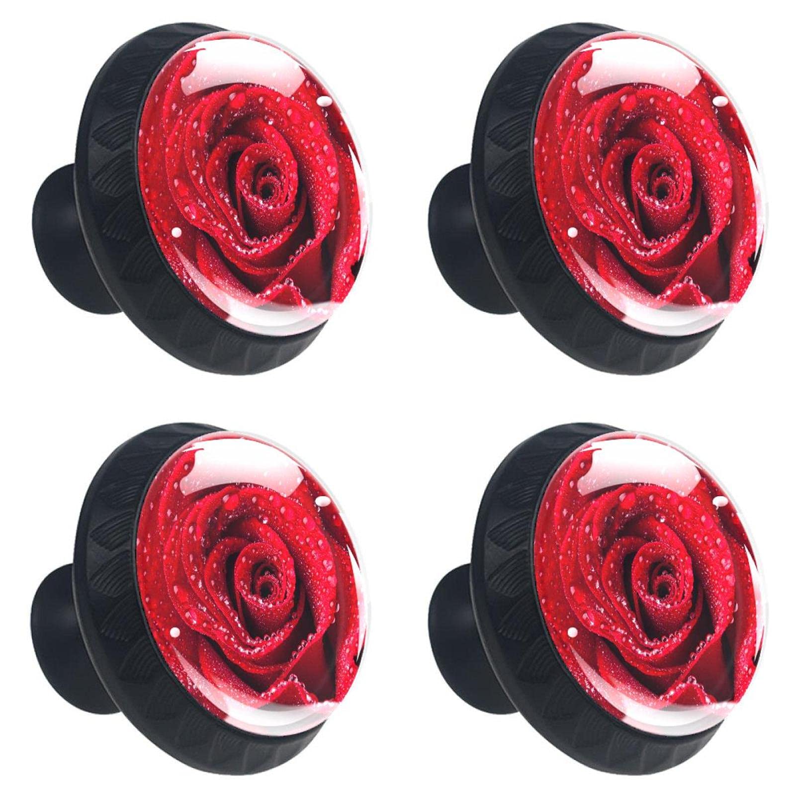 Boutons de tiroir roses rouges pour remplacer vos vieilles poignées et colorer vos meubles