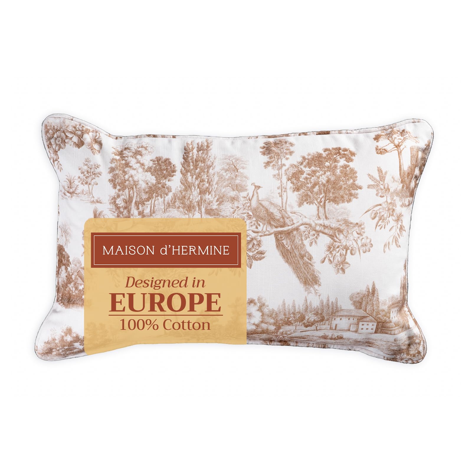 Maison d' Hermine Decorative Pillow Covers 12x20 Inch Rectangle 100% Cotton Throw pillow Covers with invisible Zipper Cushion Case for Living Room