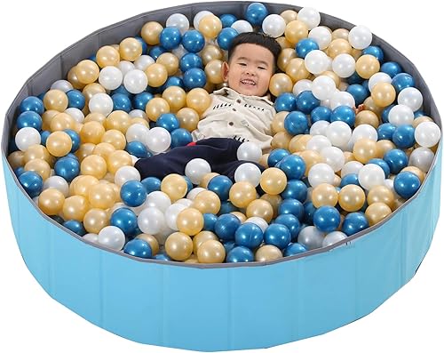 LimitlessFunN Kids - Alberca de pelotas plegable, de doble capa de tela Oxford, piscina de pelotas con bolsa de almacenamiento (pelotas no