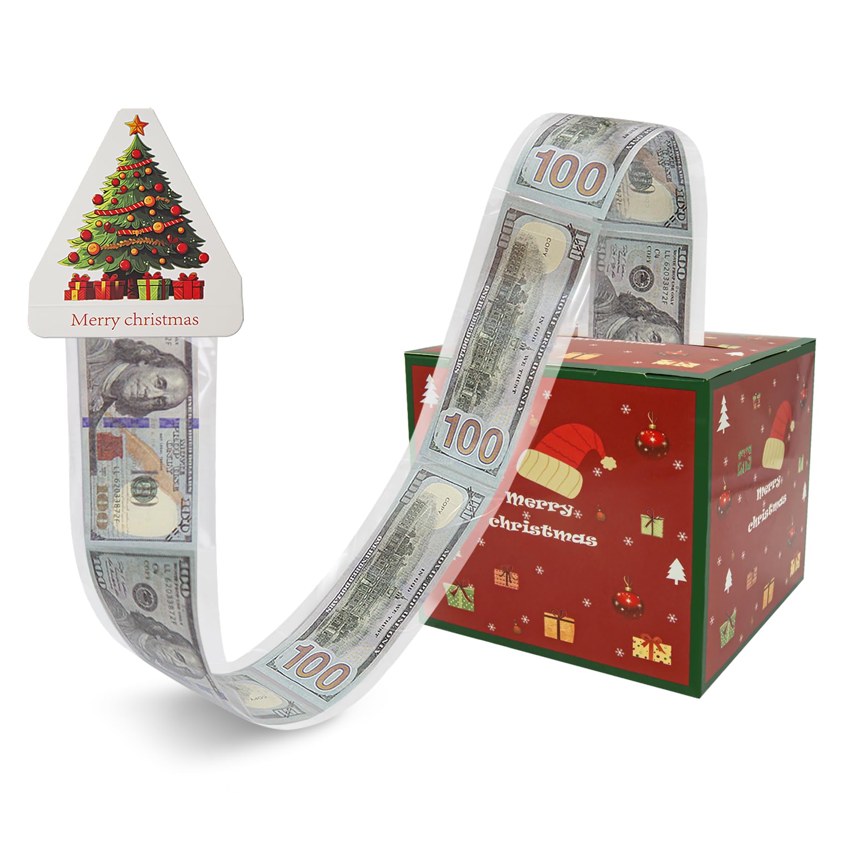 Merry Christmas Money Box, Cash Gift Pull, Surprise Gift Box, Money Holder Set