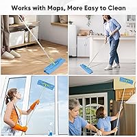 Vista 6 de HOMEXCEL Paños de limpieza de microfibra de vidrio, paquete de 6 unidades, sin pelusa, paño de limpieza mágico de microfibra reutilizable para Azul