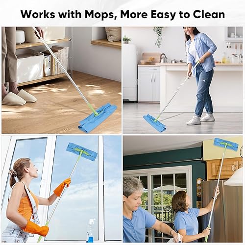 Miniatura 6 de HOMEXCEL Paño de limpieza de microfibra de vidrio, 6 unidades, sin pelusa, paño de limpieza de microfibra reutilizable para limpiar ventanas, gafas,