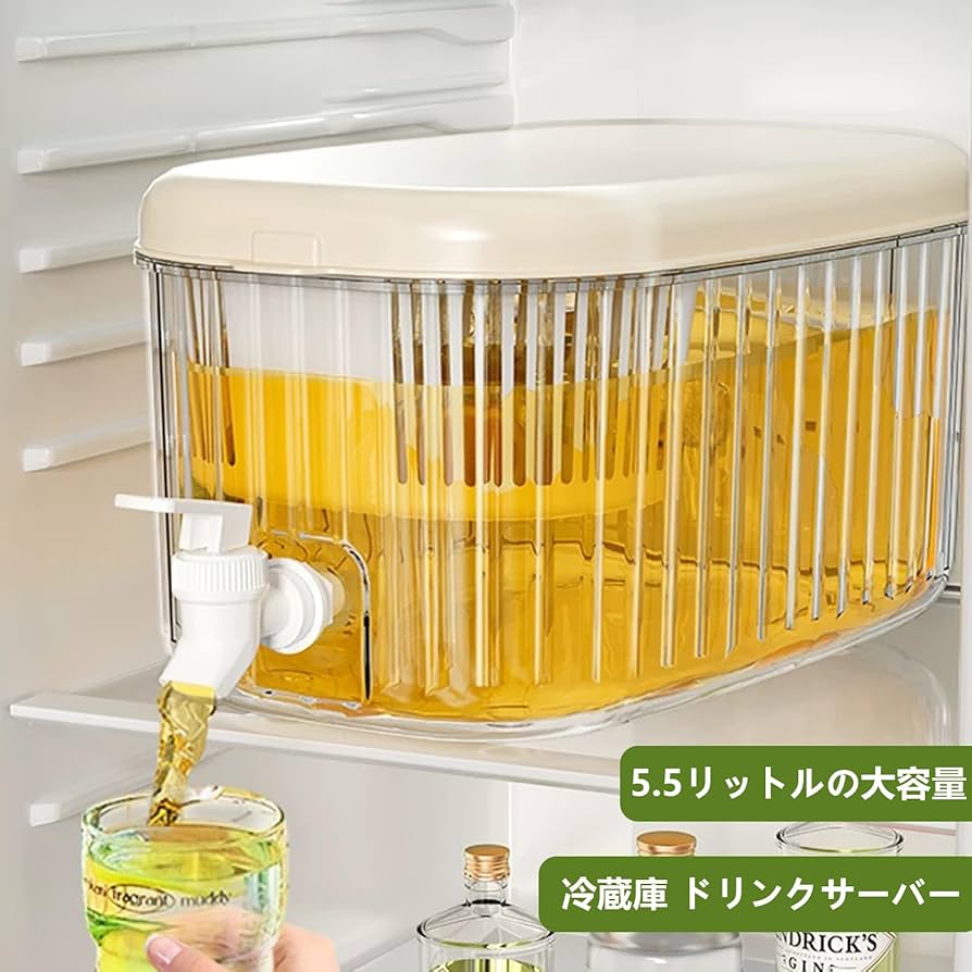 Amazon | YANHUILAY 冷蔵庫ポット 冷水ポット蛇口付き お茶