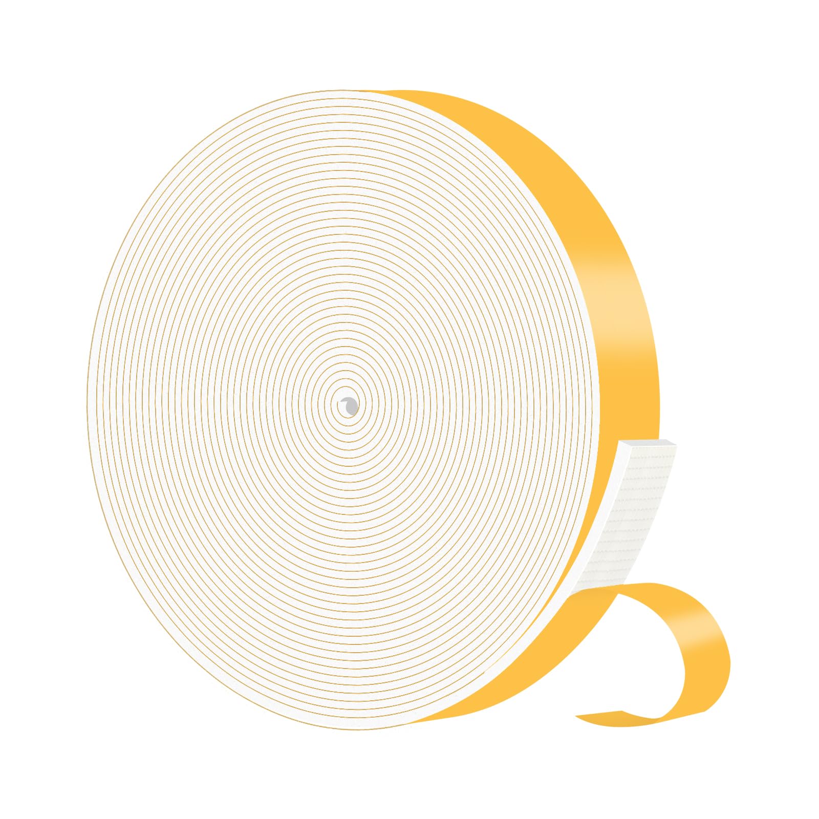 Draft Excluder Tape,High Density CR,White,25mm x 1.5mm x 10M