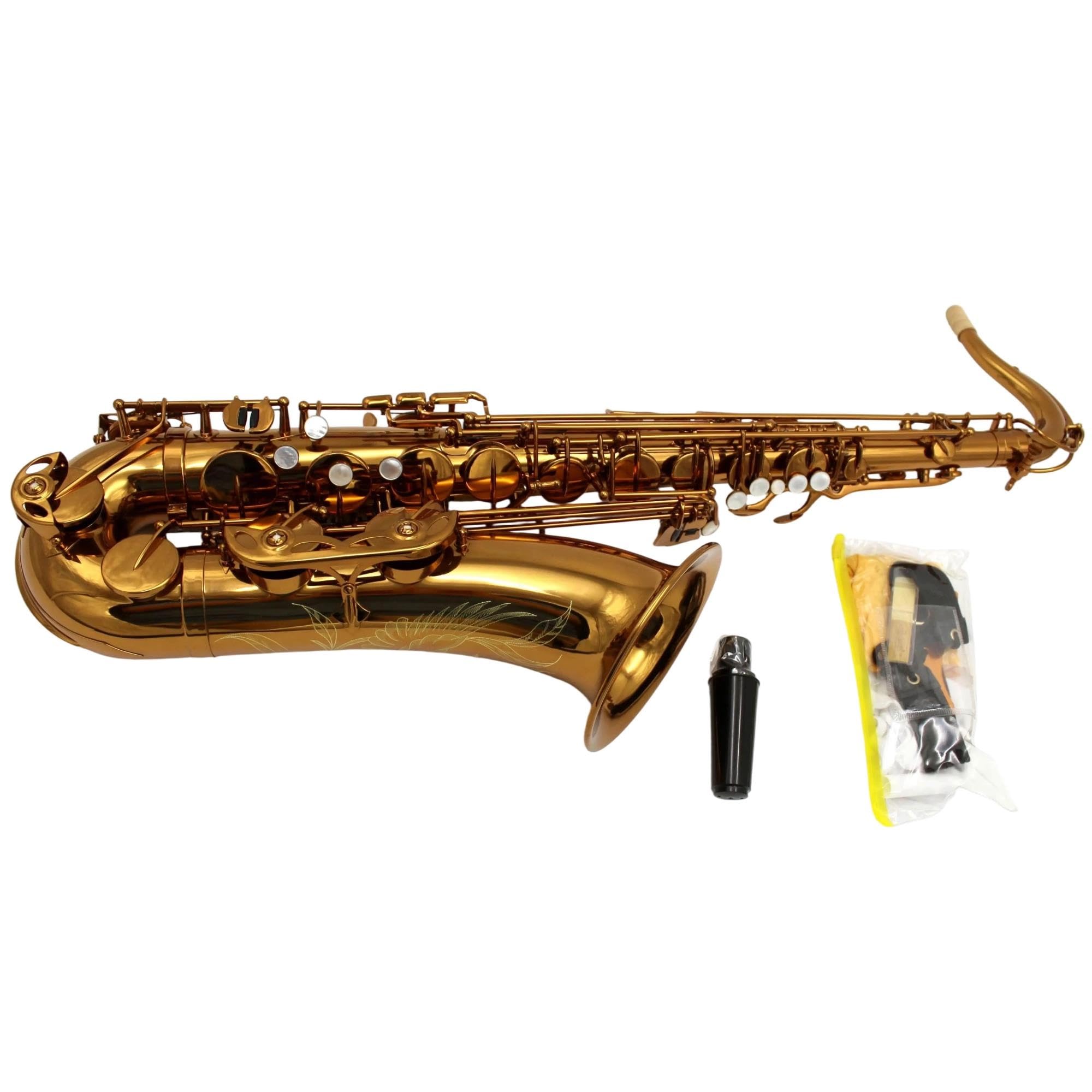 Saxofón Saxofón Tenor Con Laca Dorada Oscura En Sib Para Principiantes