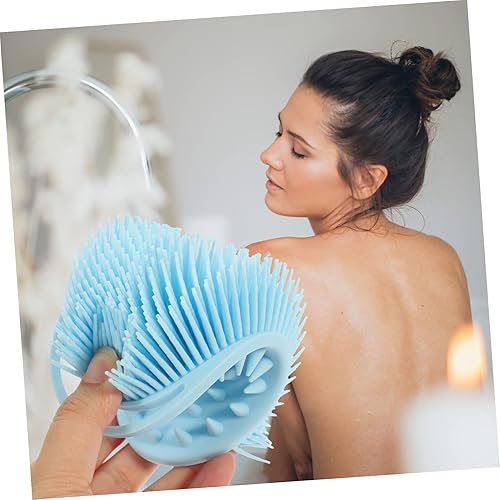 Miniatura 6 de Vaguelly Sensory Brush with Soft Silicone Bristles for Bath Dual Sided Body Scrubber with Hanging Hook Gentle Exfoliating and Sensory Training Safe