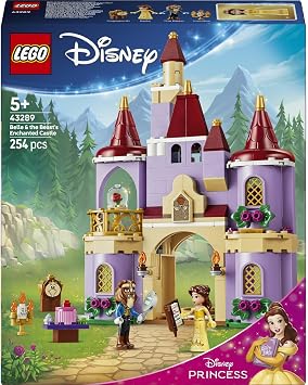 LEGO Disney Princess Güzel ve Çirkin’in Büyülü Şatosu 43289 – 5 Yaş ve Üzeri Çocuklar için 4 Karakter ile Aksesuarlar İçeren Yaratıcı Oyuncak Yapım Seti, Yaratıcı Hediye Fikri (254 Parça)