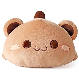 Onsoyours Cute Bear Plush Toy Stuffed Animal Bear Soft Anime Plush Pillow for Kids (Brown Bear, 12)