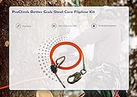 Vista 3 de Kit de línea de sujeción Better Grab ProClimb con núcleo de acero (1/2 pulgada x 3.05 metros) - Correa ajustable para árboles, de baja elasticidad
