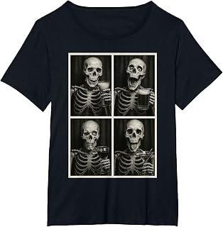 Funny Skeleton Photobooth Halloween 2025 T-Shirt