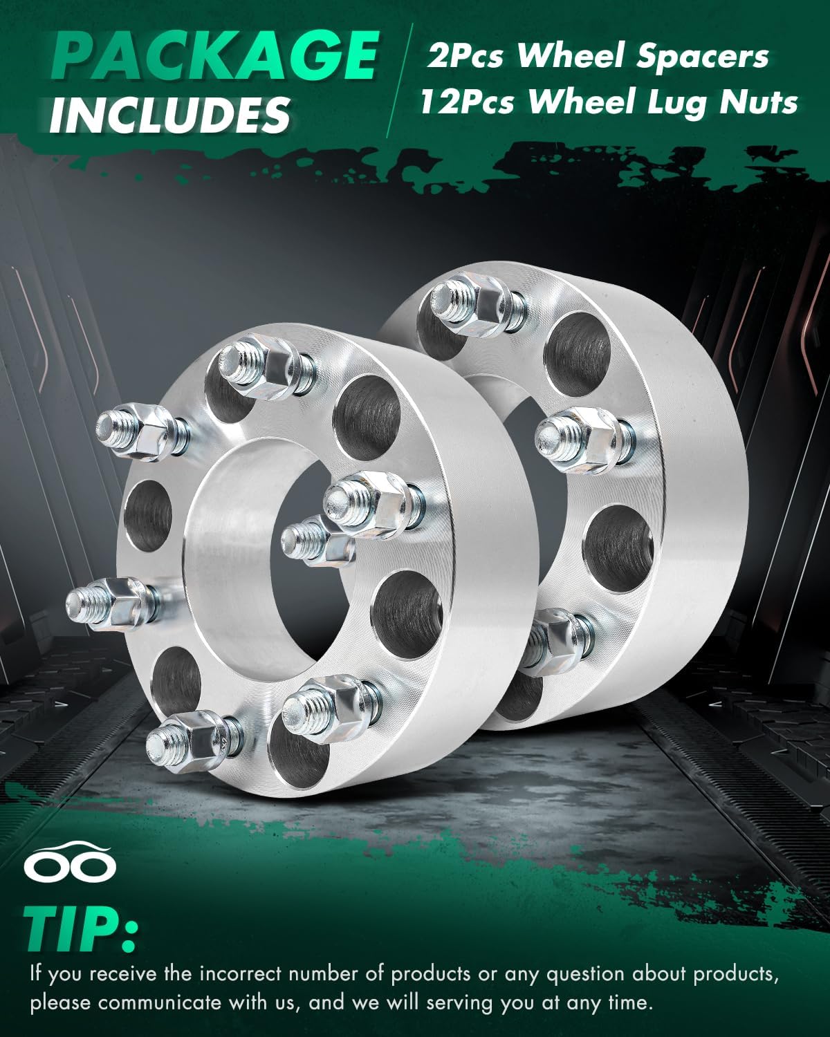 SCITOO 2Pcs Wheel Spacers 2 inch 6x135 Bore 87.1mm Studs 14x2 6 Lug Wheel Spacers Adapters Fit for for Ford Expedition for Ford for F-150 for Lincoln Navigator for Lincoln Mark LT