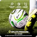 Vector X Venomous PVC Machine Stitched Indoor/Outdoor Water-Resistant Football + Pump with Butyl Bladder, White-Green, Size 5, Suitable for Match and Training for Adults 15+ Years gallery image