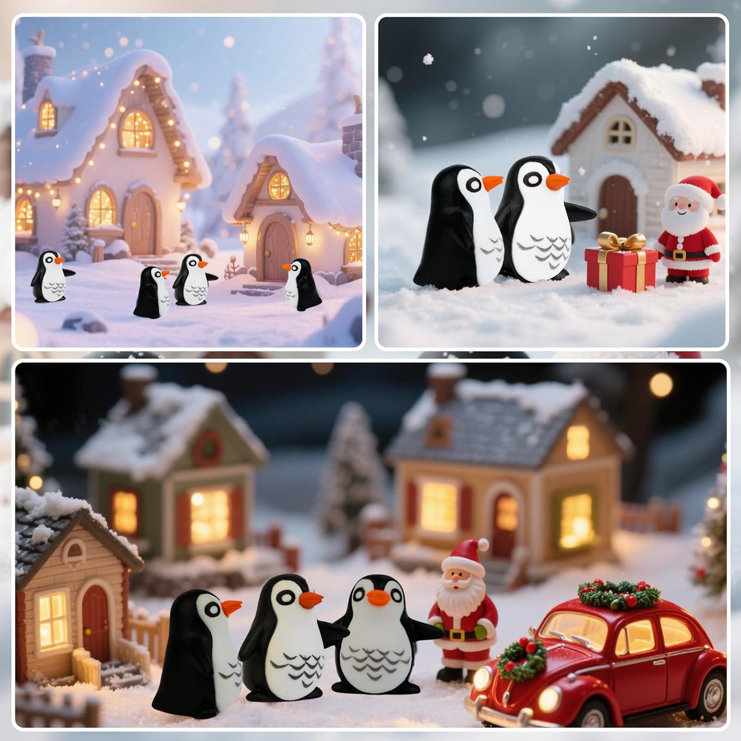 100 PCS Miniature Penguin Figurines, Mini Penguin Figurines, Resin Cute Penguin Cake Topper for Fairy Garden Micro Landscape Birthday Decor Party Supplies School Project Winter Christmas - Image 7