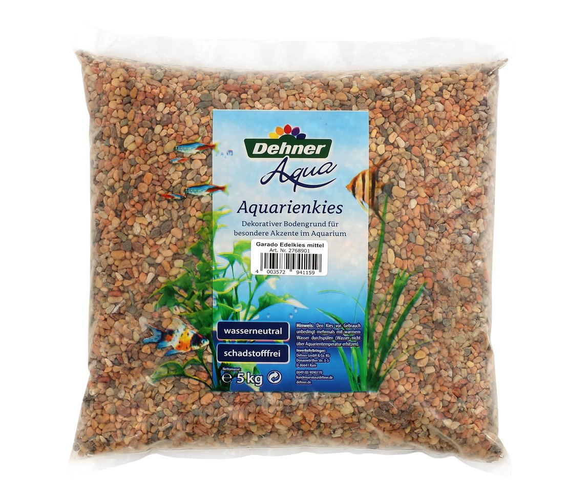 Dehner Gravilla de Acuario Aqua, Grava refinada, 5 kg