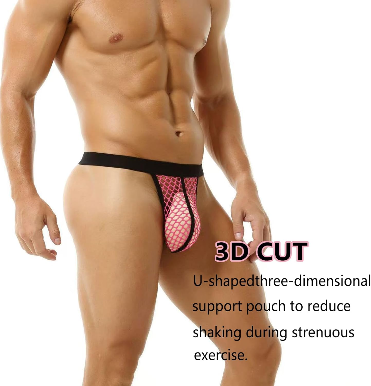 Men's Thongs Sexy Jockstrap Underwear Mesh G String Male T Back For Men Bikini Briefs - Image 5