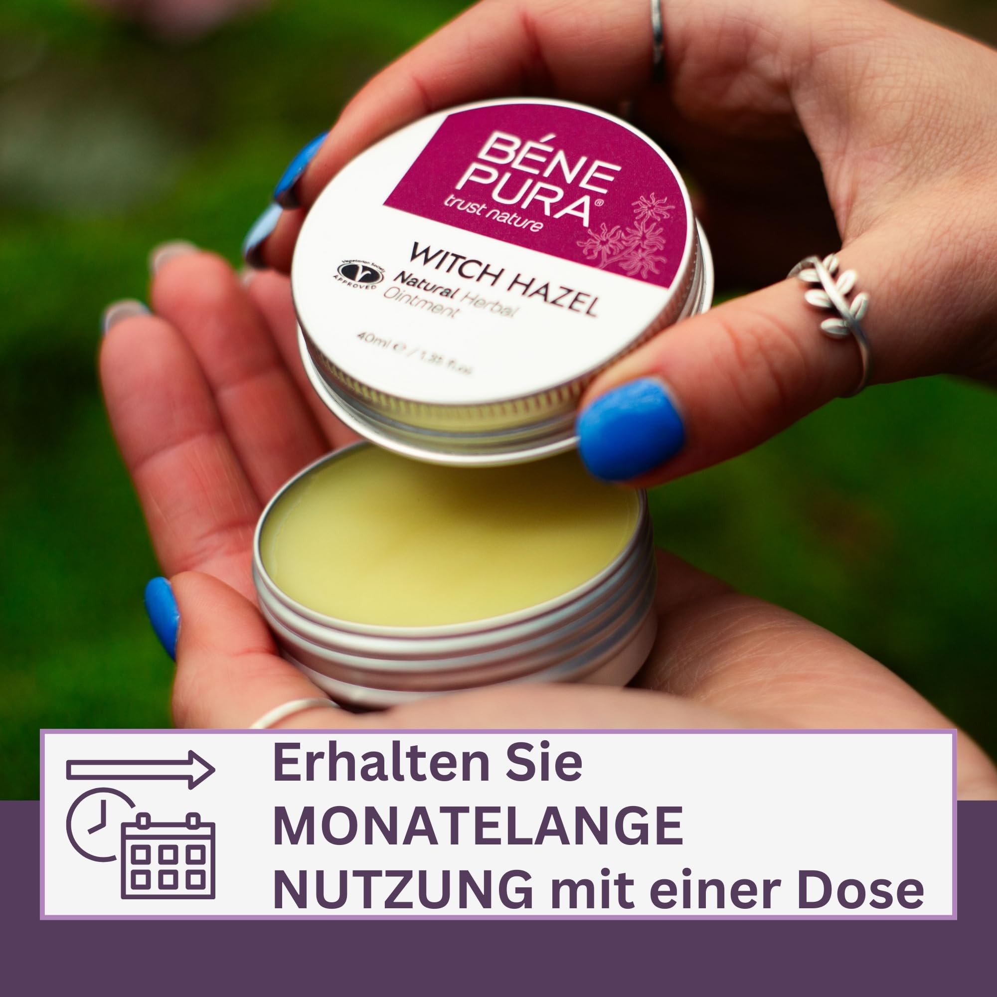 BenePura Hämorrhoiden Salbe, Natürliche Hamamelis Salbe gegen Brennen, Juckreiz und Beschwerden, 40 ml (2er Pack)