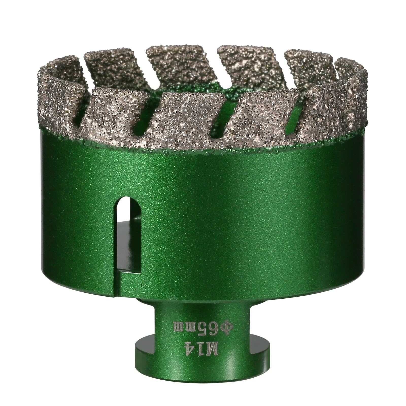 Vearter 65 mm Diamond Core Drill Bit, M14 Thread Connection Masonry Hole Saw