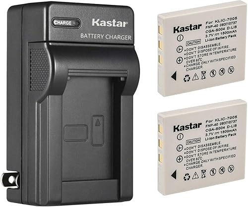 Miniatura 7 de Kastar Paquete de 1 cargador de batería y CA de pared de repuesto para batería Sanyo NP-40 UF553436, cargador Sanyo Xacti VPC-E1075, Xacti