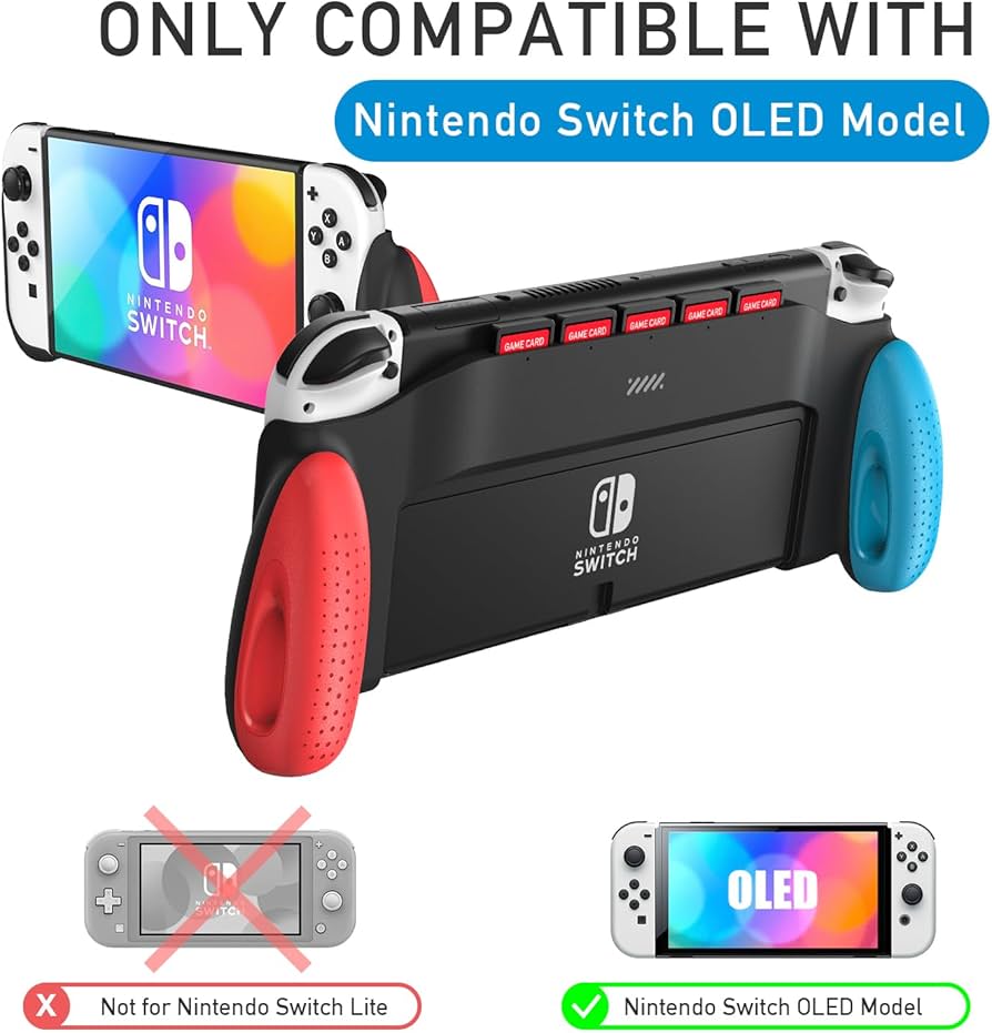 JUSPRO O-Grip Case Compatible with Nintendo Switch OLED, Unique