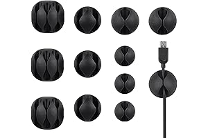 Avantree Under Table Cable Clips - 12 Pack Long Lasting Drop Organizer Management System